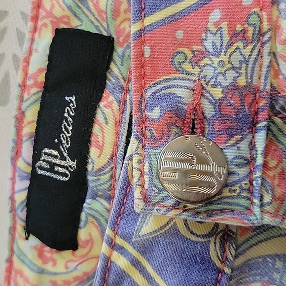 GP Jeans Pink Fleur-de-lis Pattern Pants - Picture 5 of 11